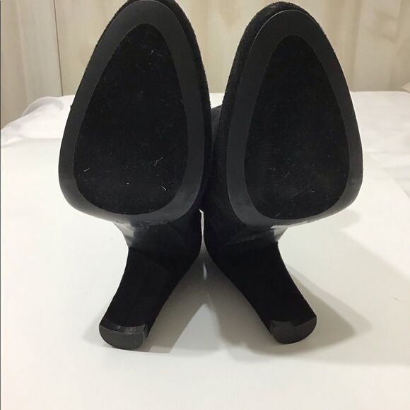 Charles David Black Faux Suede Semi Ankle Boots Sz 9 1/2 - Picture 6 of 8